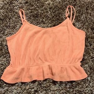 Salmon flowy tank top